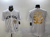 Men's New York Yankees #99 Aaron Judge White Pinstripe Fashion Cool Base Jerseys,baseball caps,new era cap wholesale,wholesale hats